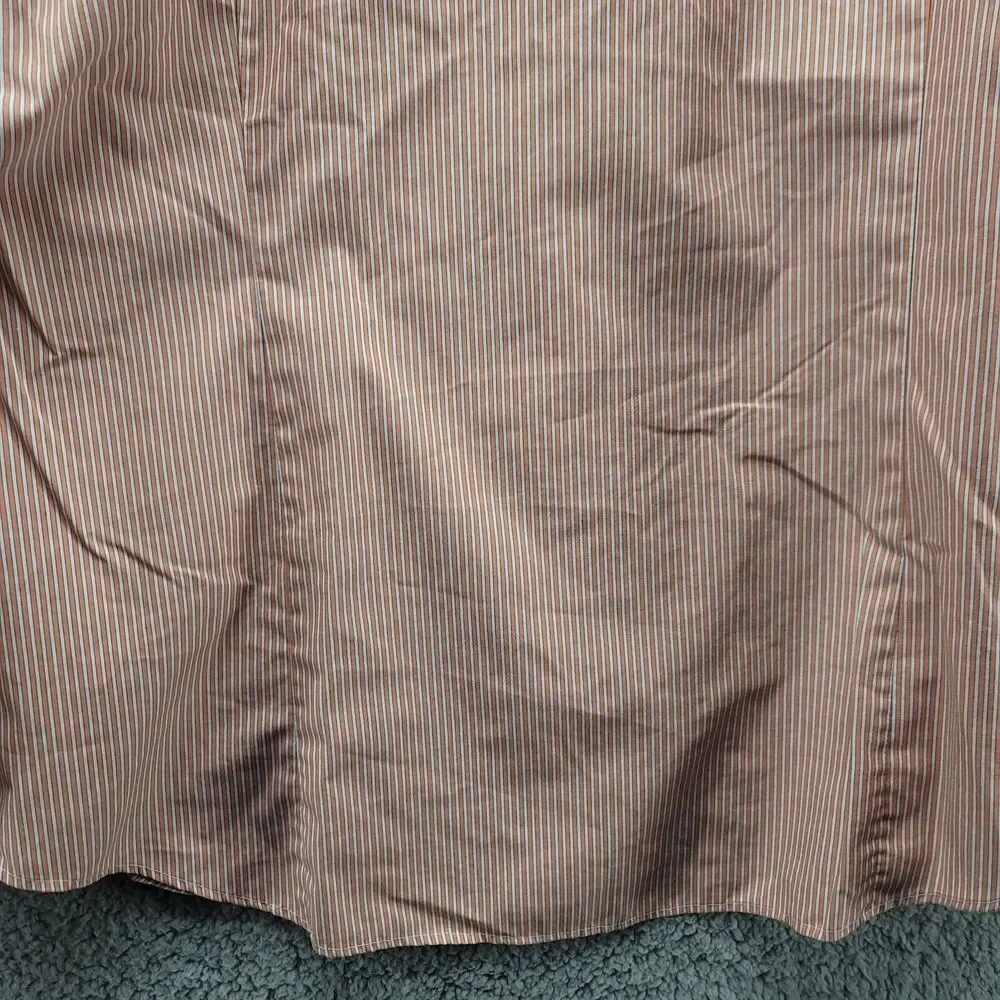 Banana Republic‎ Shirt mens Large Pink stripped Non iron slim fit Long Sleeve